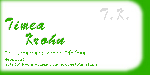 timea krohn business card